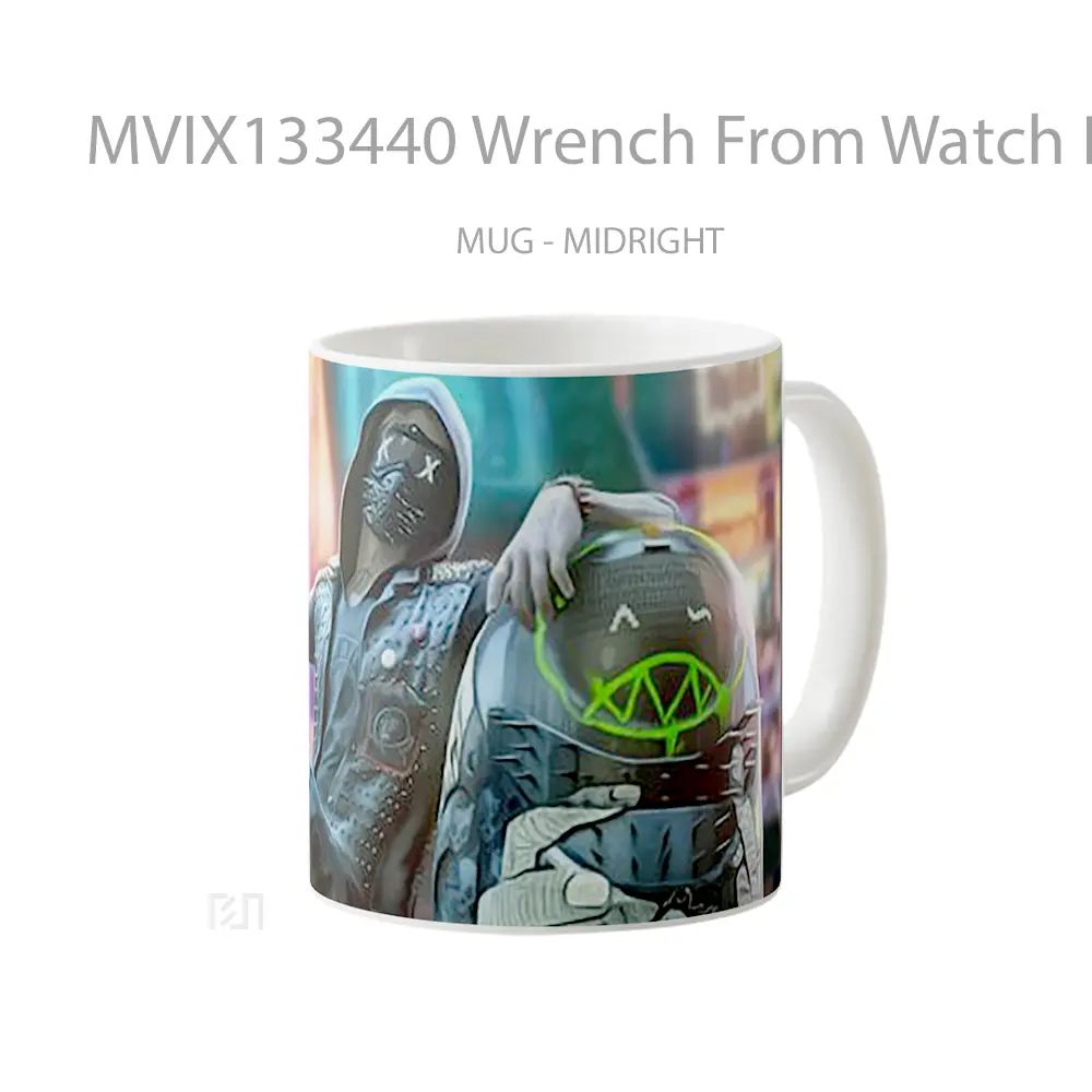 Mug Wrench From Watch Dogs 2 V1 Gelas Hewan Lucu - All-side / Desain