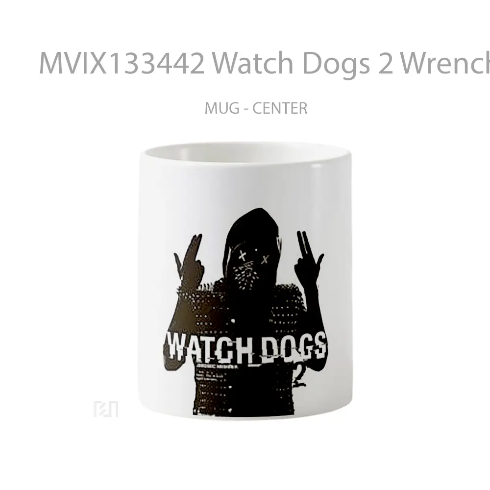 Mug Watch Dogs 2 Wrench Poster Gelas Hewan Lucu