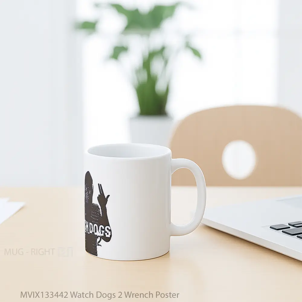 Mug Watch Dogs 2 Wrench Poster Gelas Hewan Lucu - All-side / Desain