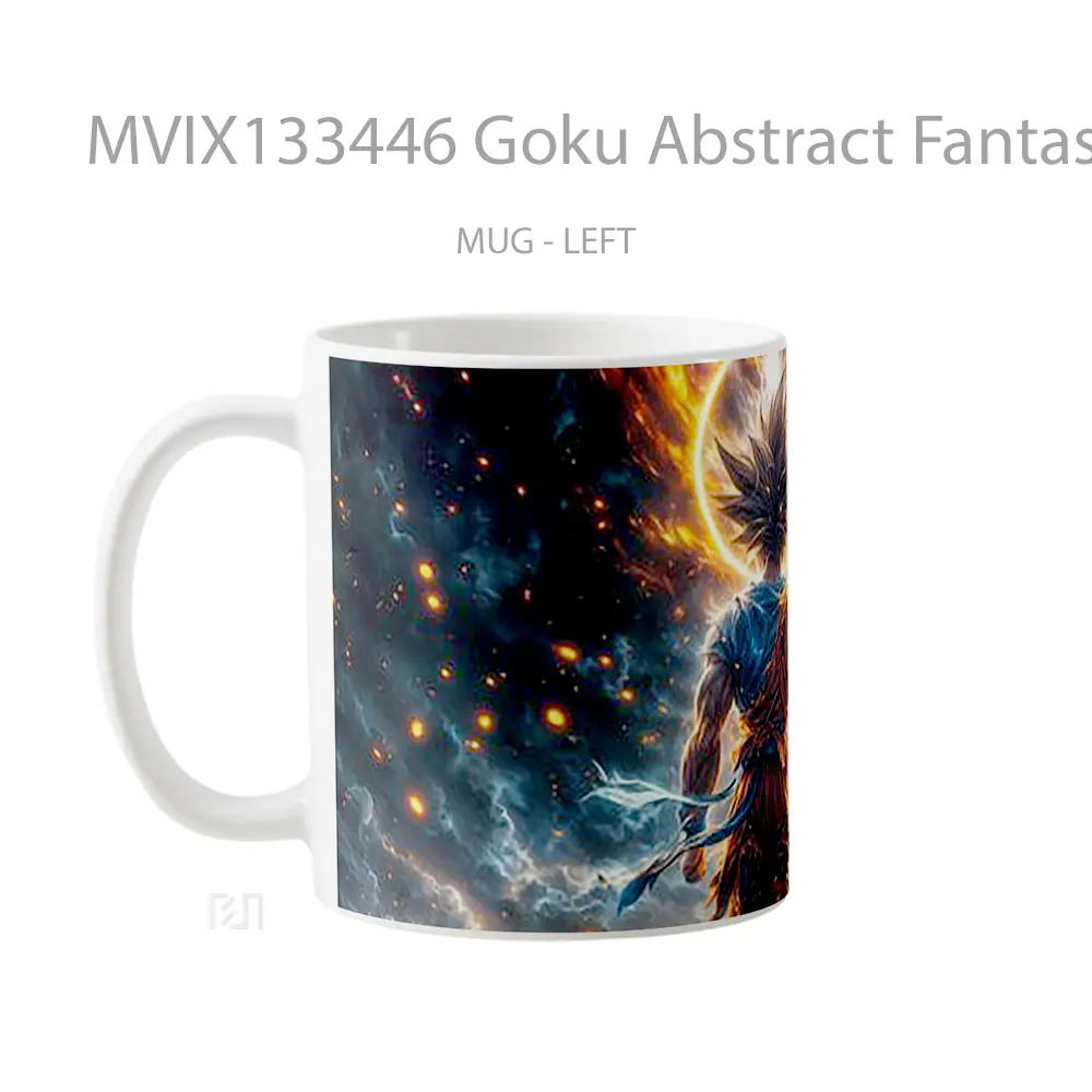 Mug Goku Abstract Fantasy Landscape Cangkir Anime - All-side / Desain