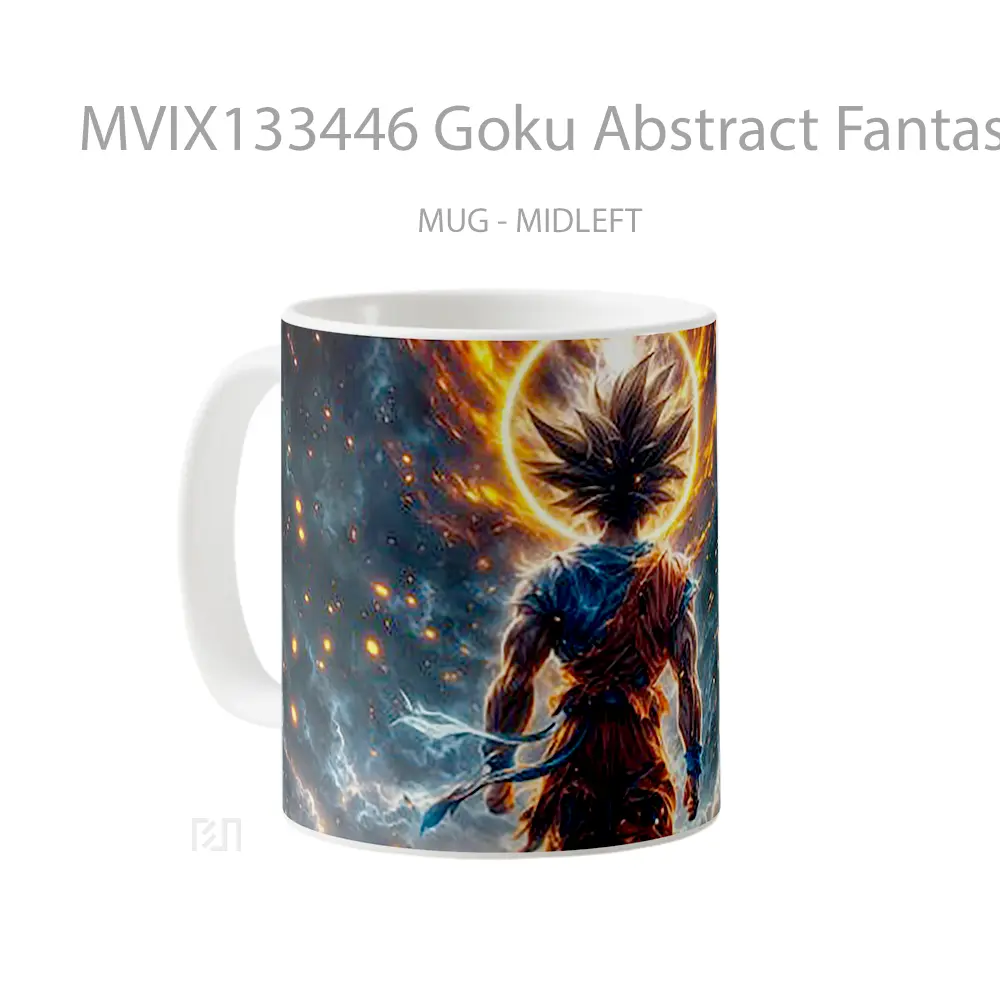 Mug Goku Abstract Fantasy Landscape Cangkir Anime - All-side / Desain