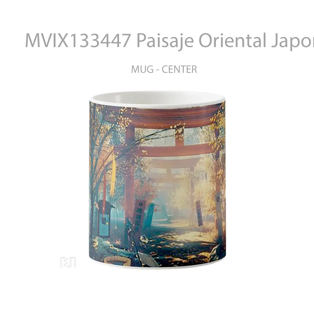 Mug Paisaje Oriental Japones De Videojuego Gelas Keramik Unik