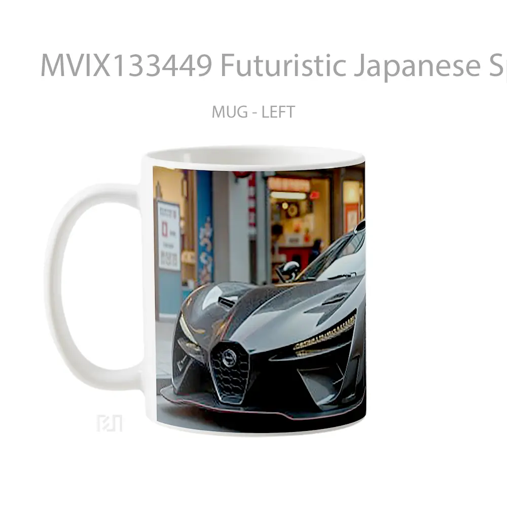 Mug Futuristic Japanese Sports Car Cangkir Mobil - All-side / Desain