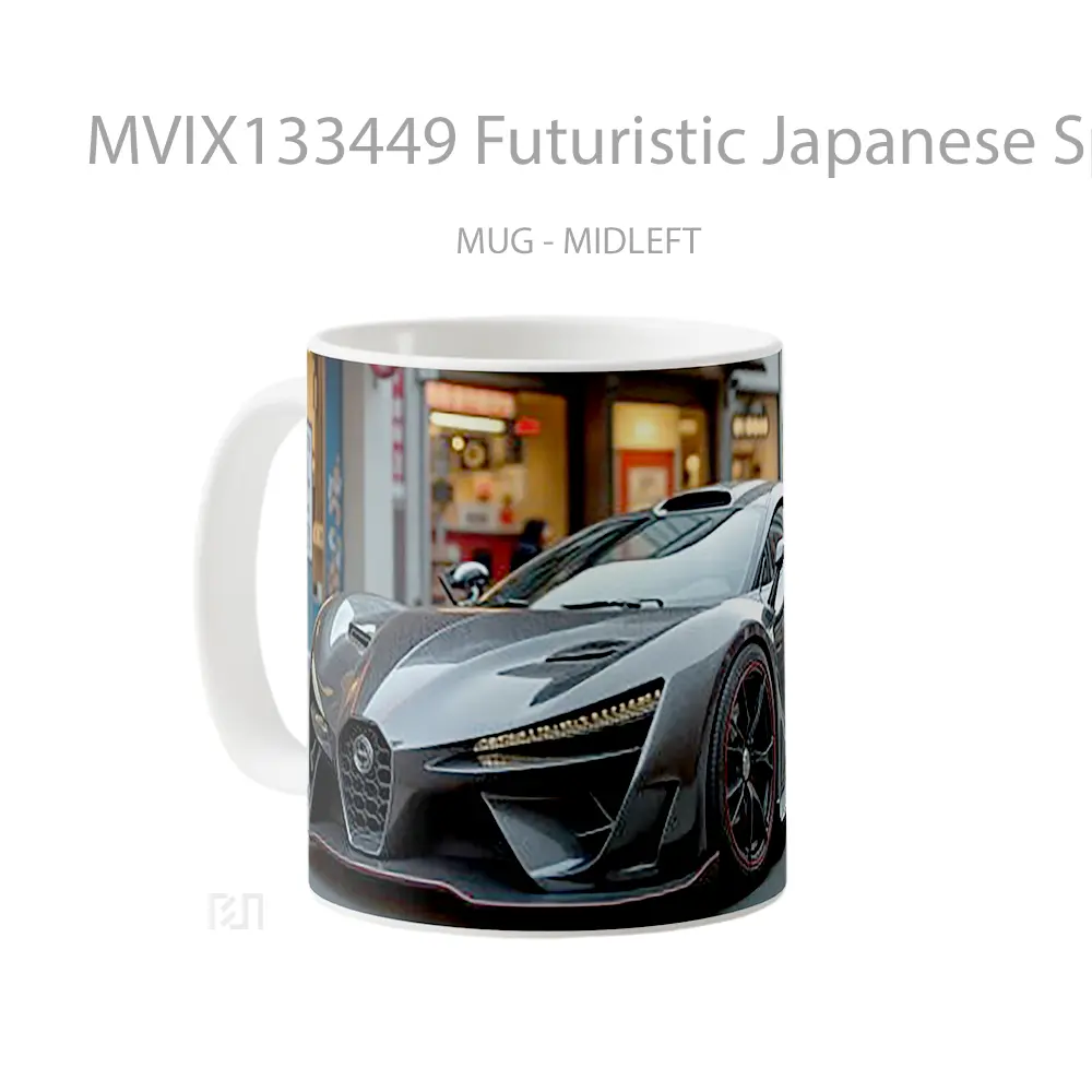 Mug Futuristic Japanese Sports Car Cangkir Mobil - All-side / Desain