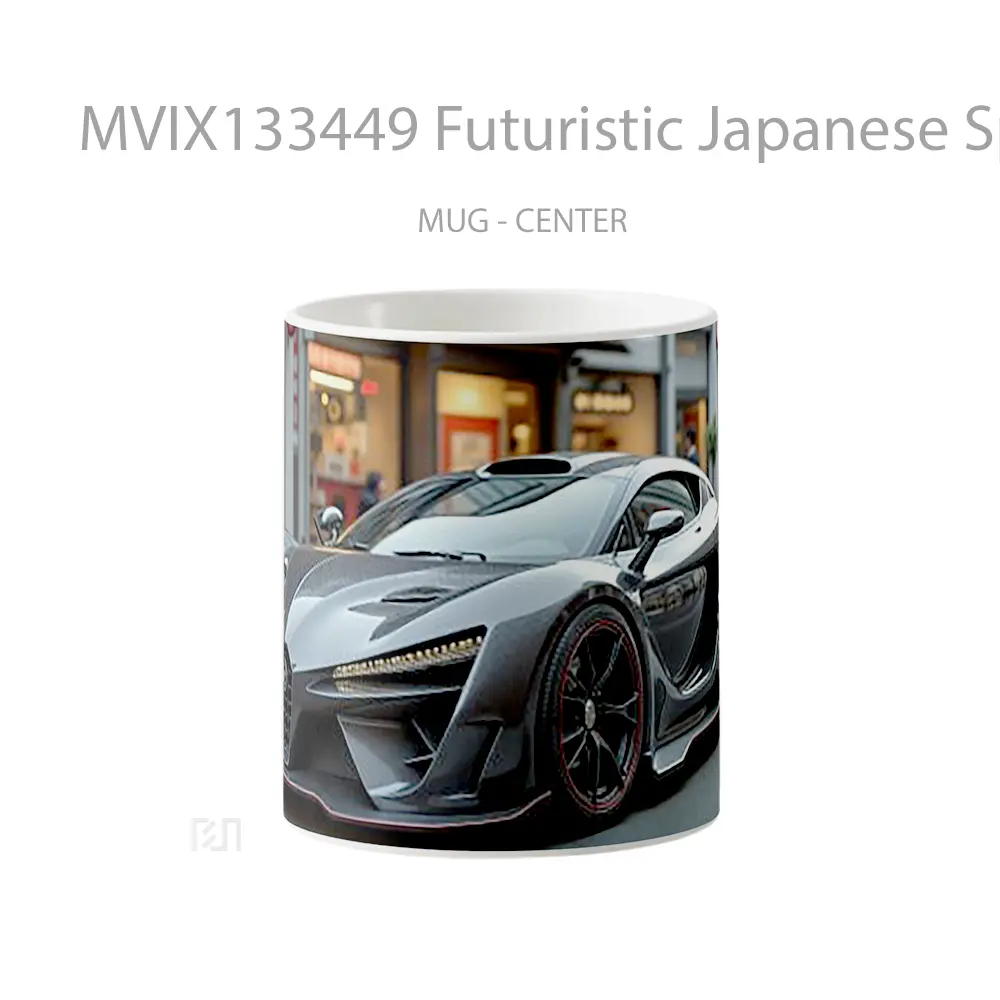 Mug Futuristic Japanese Sports Car Cangkir Mobil