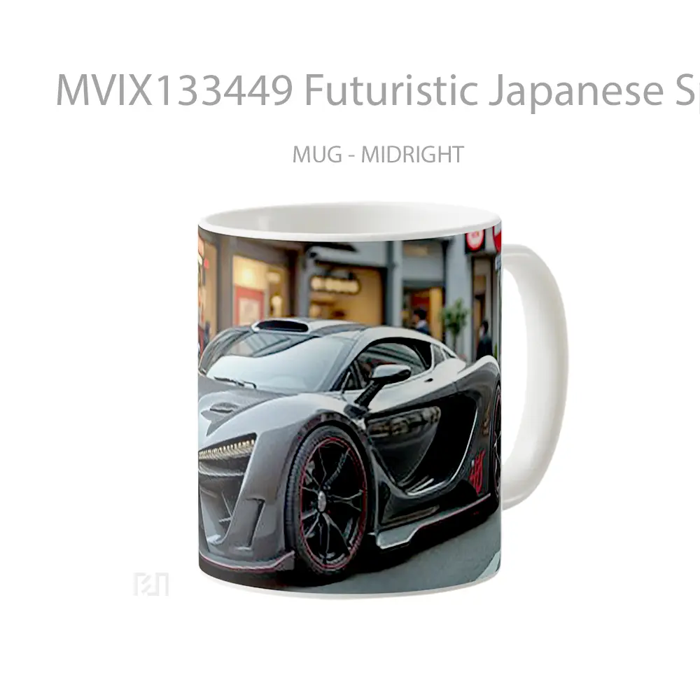 Mug Futuristic Japanese Sports Car Cangkir Mobil - All-side / Desain