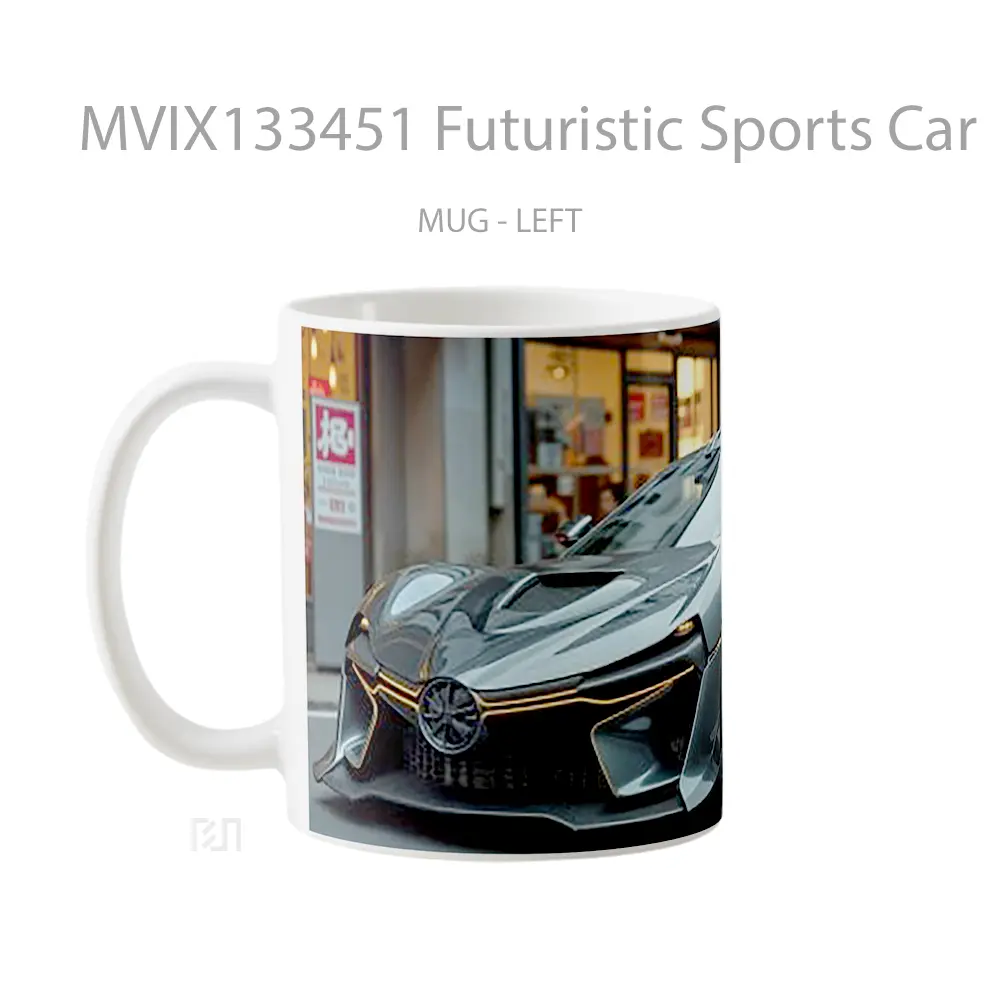 Mug Futuristic Sports Car Cangkir Mobil - All-side / Desain
