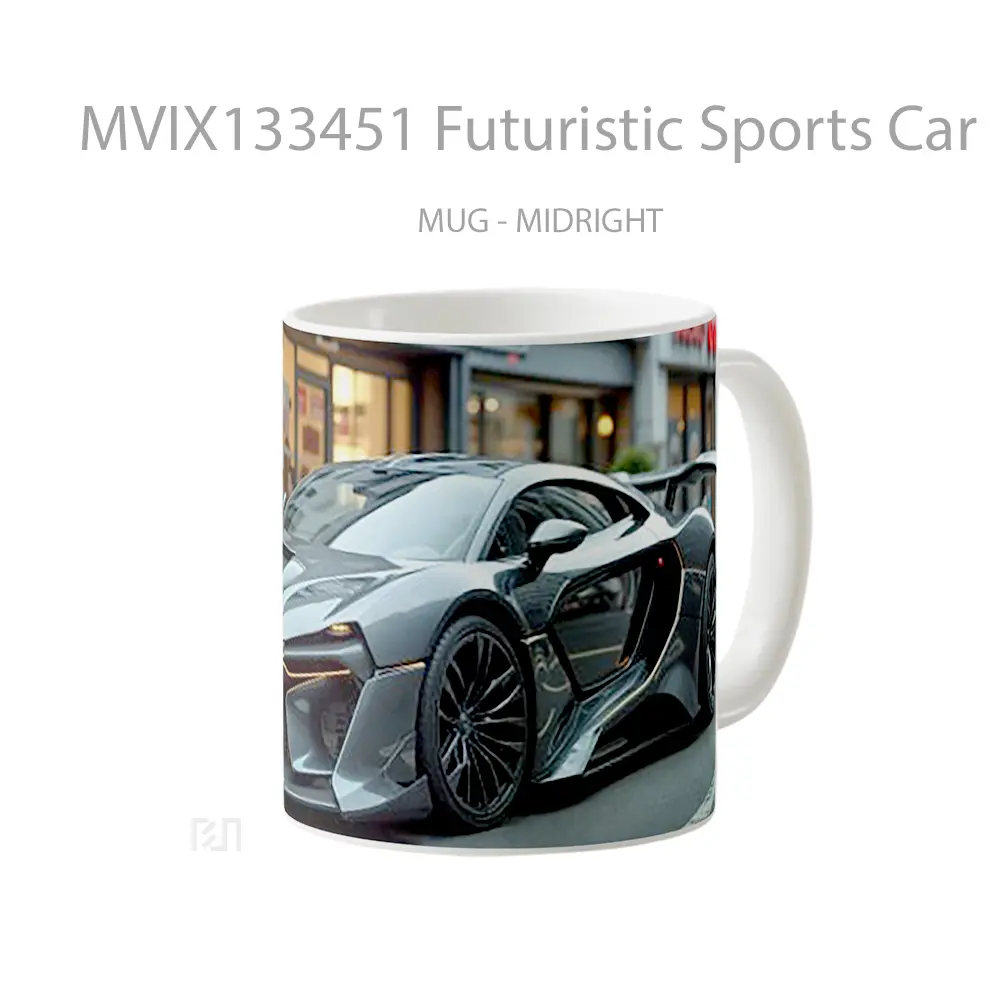 Mug Futuristic Sports Car Cangkir Mobil - All-side / Desain