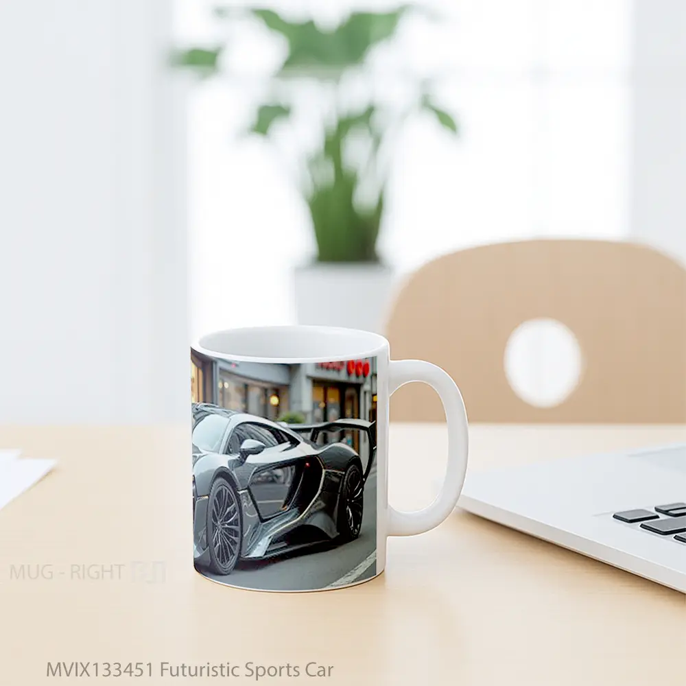 Mug Futuristic Sports Car Cangkir Mobil - All-side / Desain