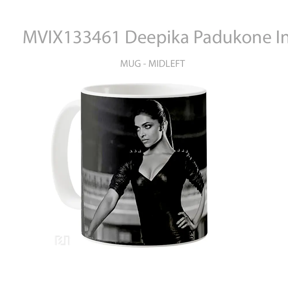 Mug Deepika Padukone In Black And White Gelas Keramik Unik - All-side / Desain