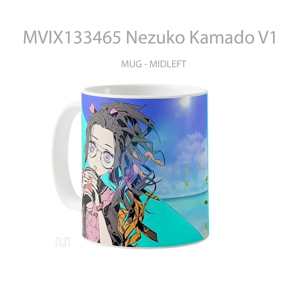 Mug Nezuko Kamado V1 Cangkir Anime - All-side / Desain