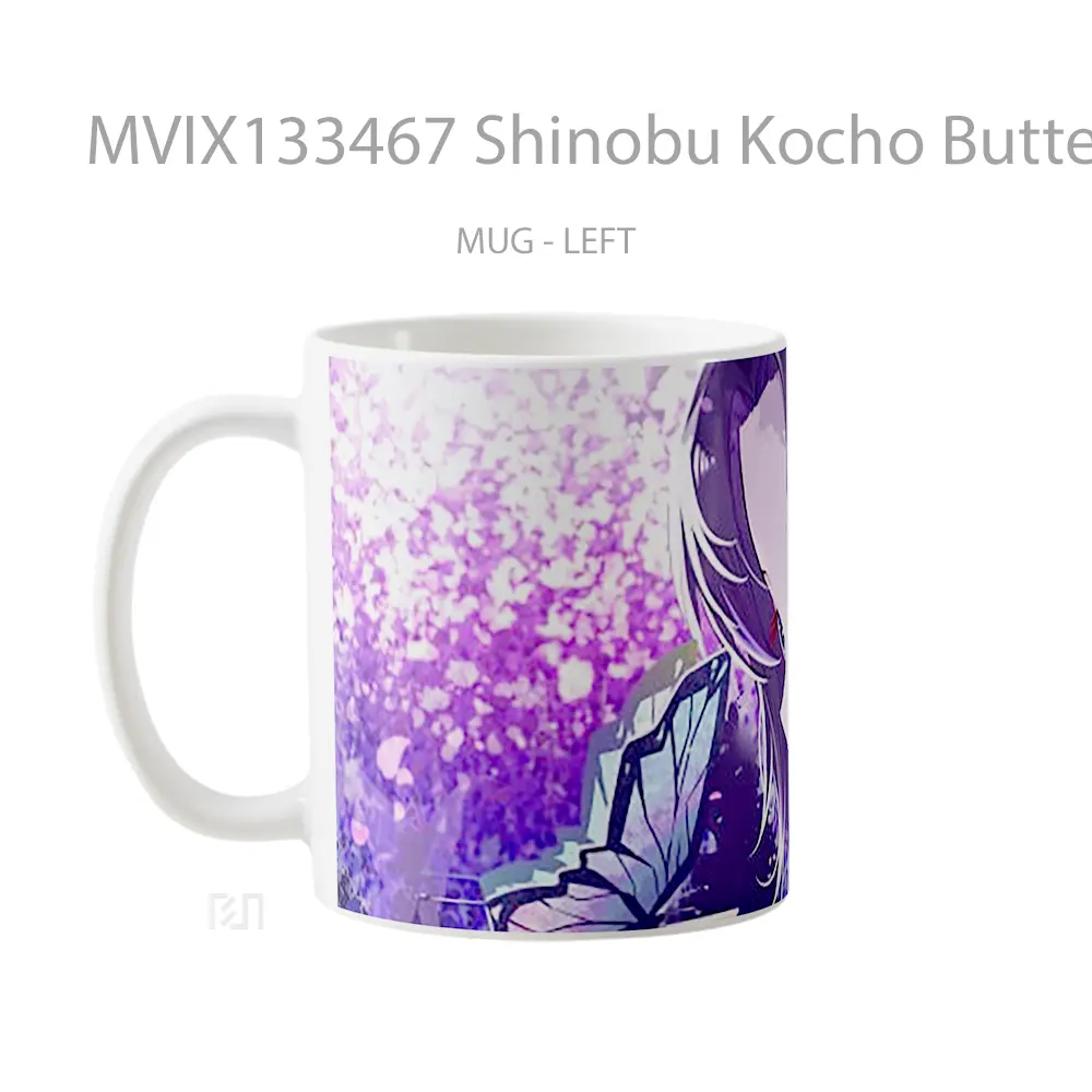 Mug Shinobu Kocho Butterfly Gelas Hewan Lucu - All-side / Desain