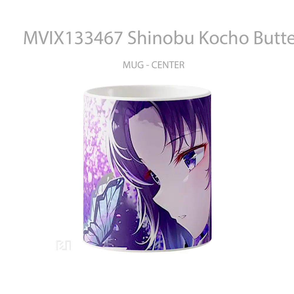 Mug Shinobu Kocho Butterfly Gelas Hewan Lucu