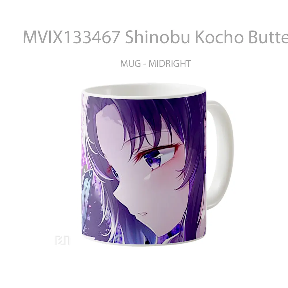 Mug Shinobu Kocho Butterfly Gelas Hewan Lucu - All-side / Desain