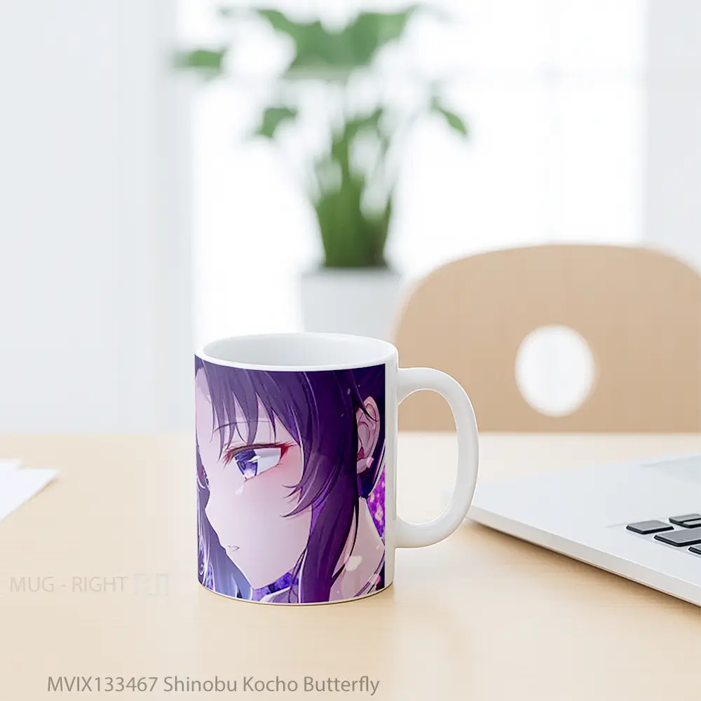 Mug Shinobu Kocho Butterfly Gelas Hewan Lucu - All-side / Desain