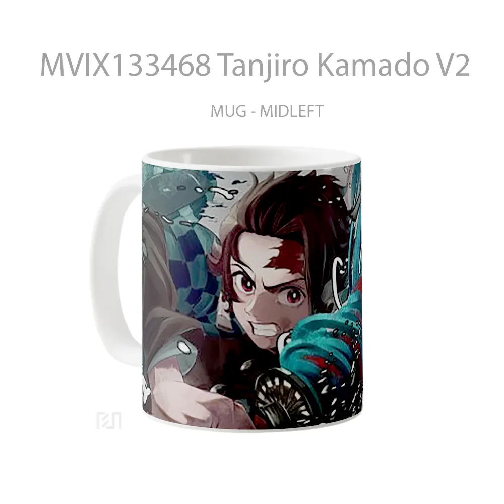 Mug Tanjiro Kamado V2 Cangkir Anime - All-side / Desain