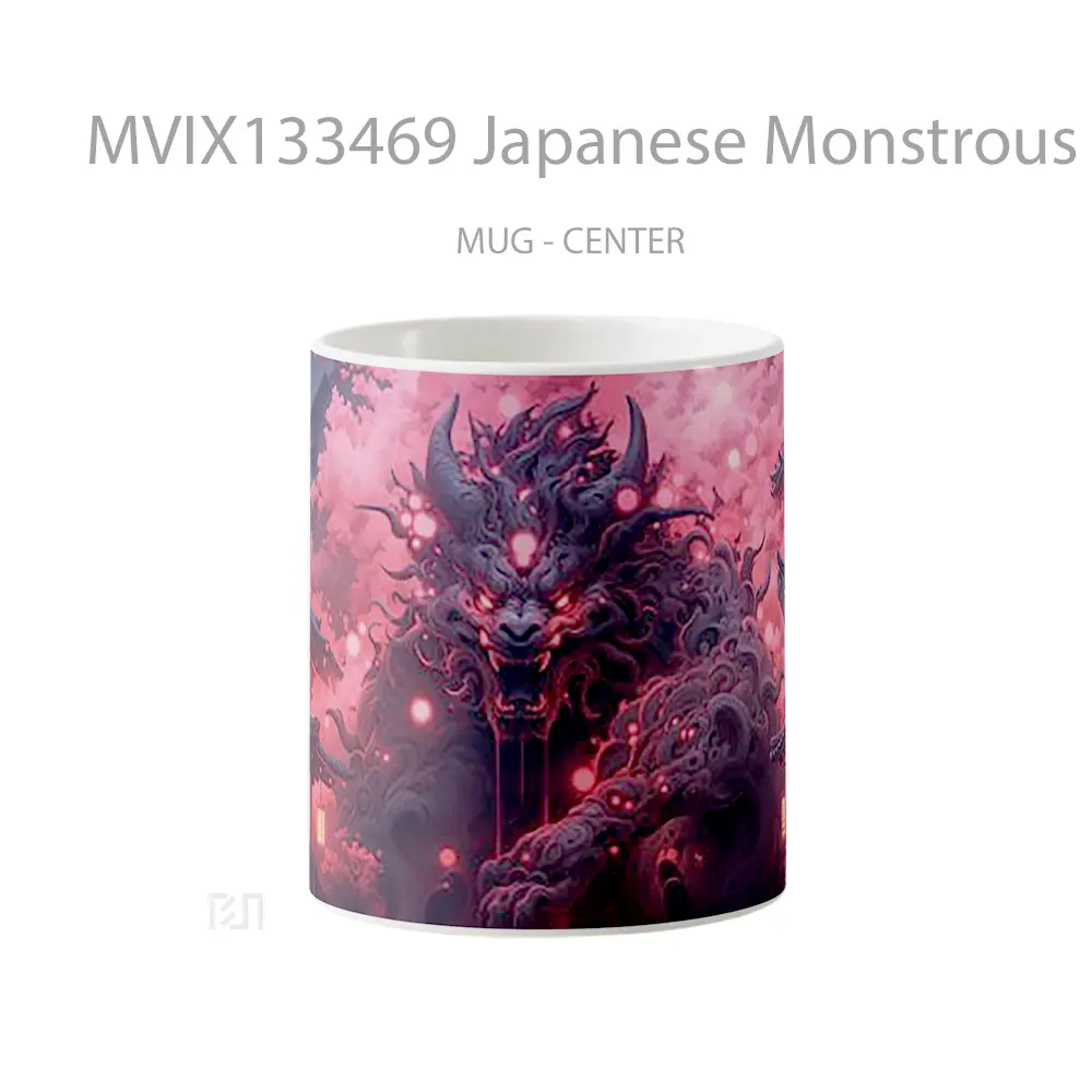 Mug Japanese Monstrous Creature Gelas Keramik Unik
