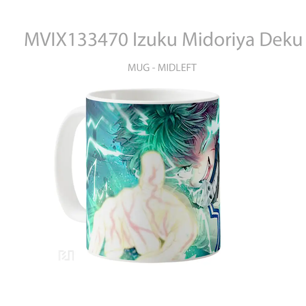 Mug Izuku Midoriya Deku From My Hero Academia V1 Cangkir Anime - All-side / Desain