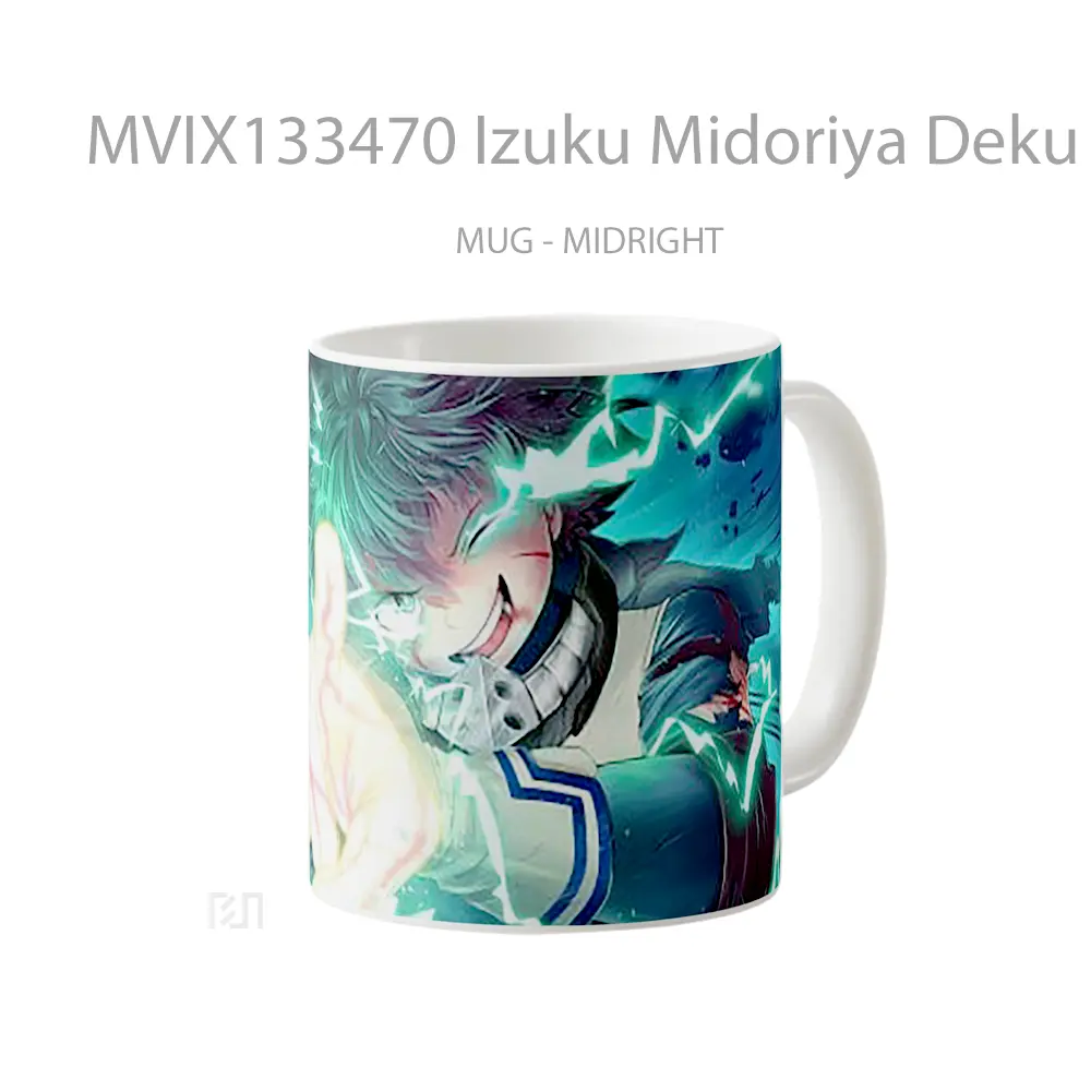Mug Izuku Midoriya Deku From My Hero Academia V1 Cangkir Anime - All-side / Desain