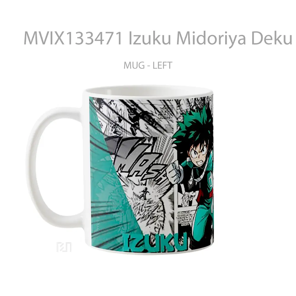 Mug Izuku Midoriya Deku Gelas Keramik Unik - All-side / Desain