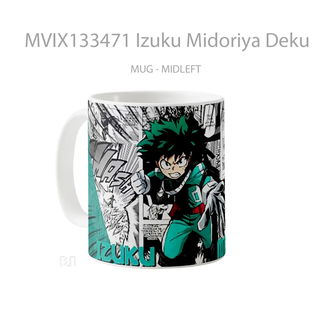 Mug Izuku Midoriya Deku Gelas Keramik Unik - All-side / Desain