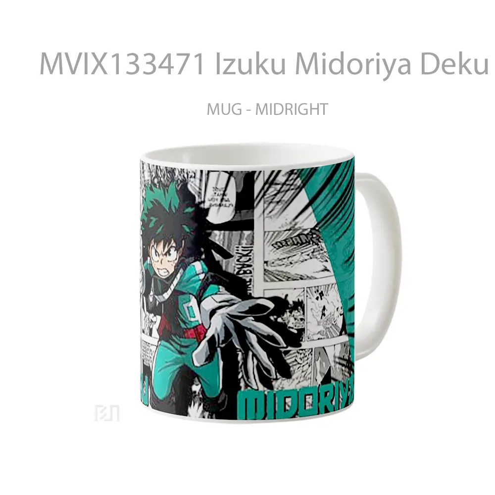 Mug Izuku Midoriya Deku Gelas Keramik Unik - All-side / Desain
