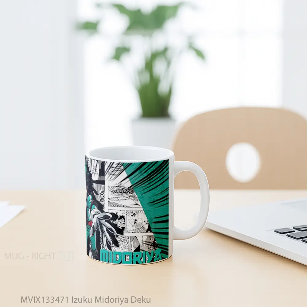 Mug Izuku Midoriya Deku Gelas Keramik Unik - All-side / Desain