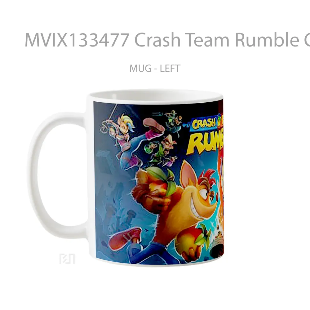 Mug Crash Team Rumble Crash Bandicoot Gelas Keramik Unik - All-side / Desain