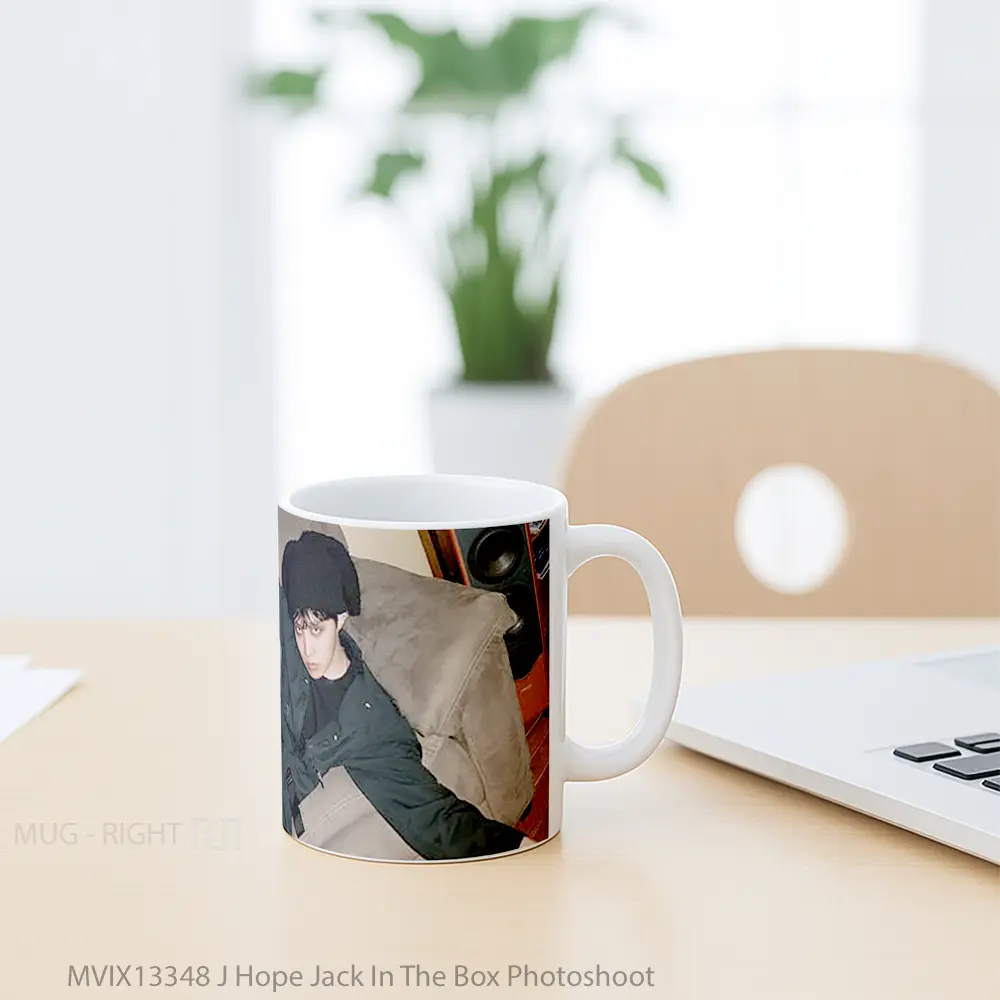 Mug J Hope Jack In The Box Photoshoot Gelas Keramik Unik - All-side / Desain