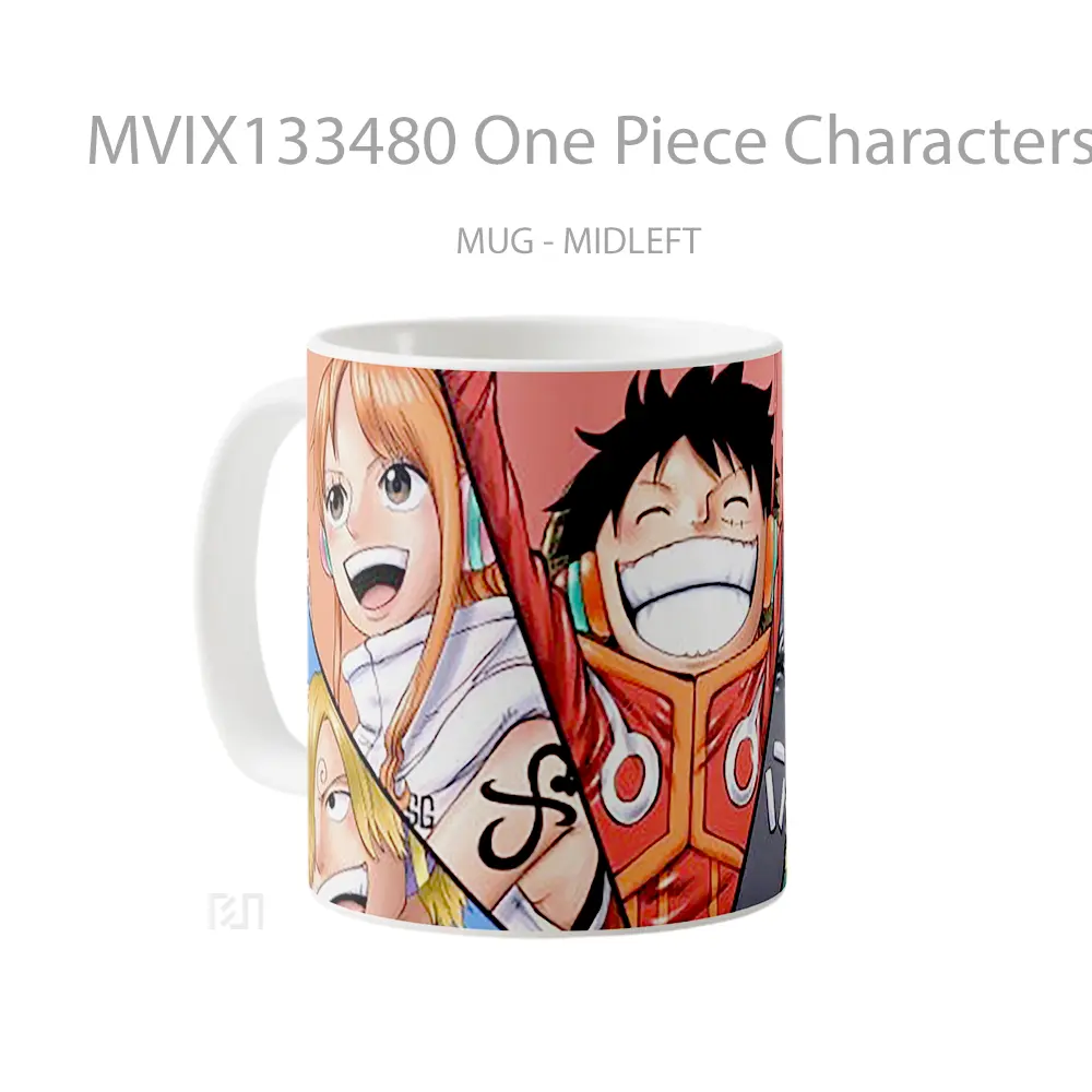 Mug One Piece Characters V4 Cangkir Anime - All-side / Desain