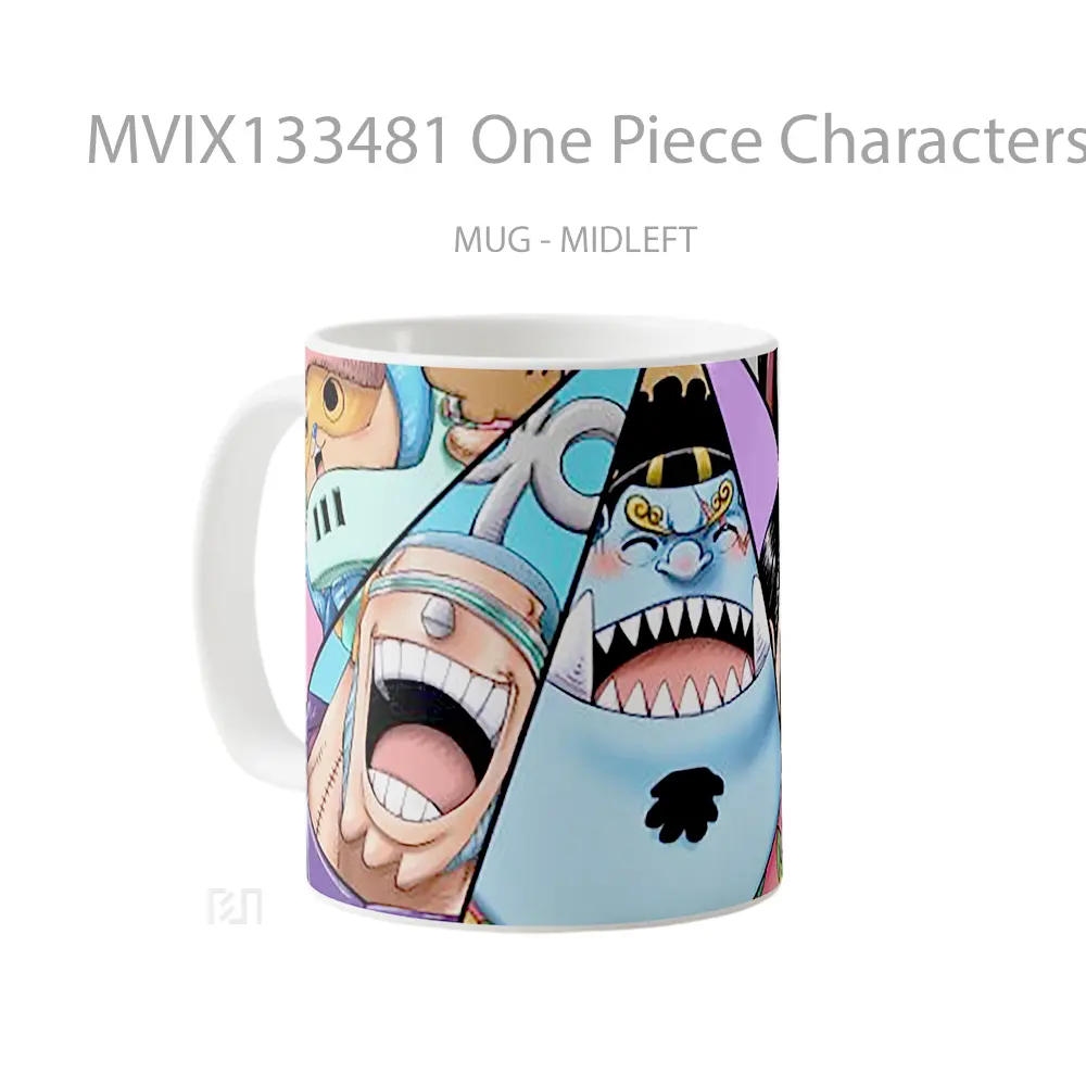 Mug One Piece Characters V5 Cangkir Anime - All-side / Desain