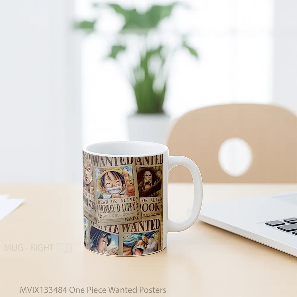 Mug One Piece Wanted Posters Cangkir Anime - All-side / Desain