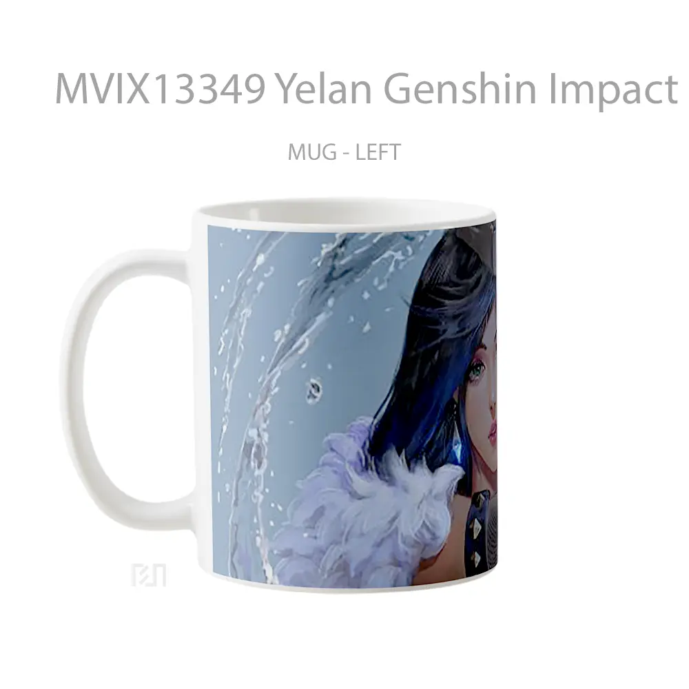 Mug Yelan Genshin Impact Art V1 Cangkir Gamer - All-side / Desain