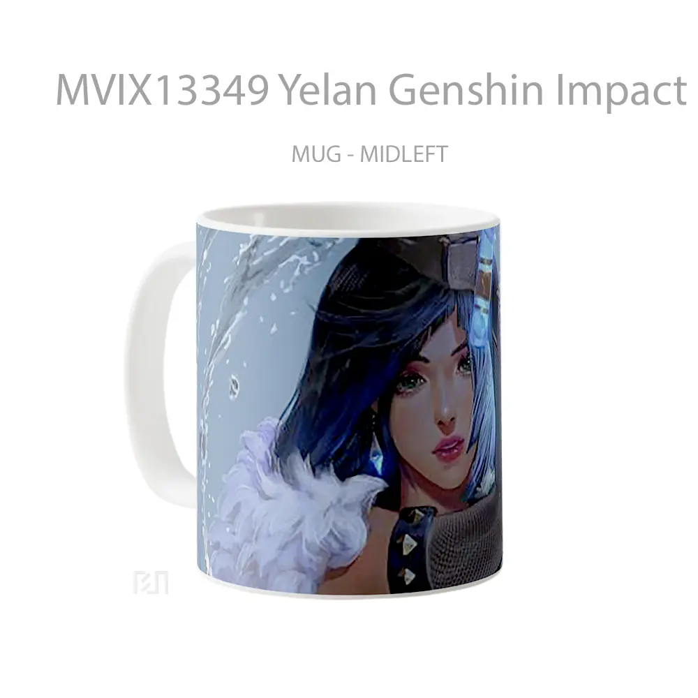 Mug Yelan Genshin Impact Art V1 Cangkir Gamer - All-side / Desain