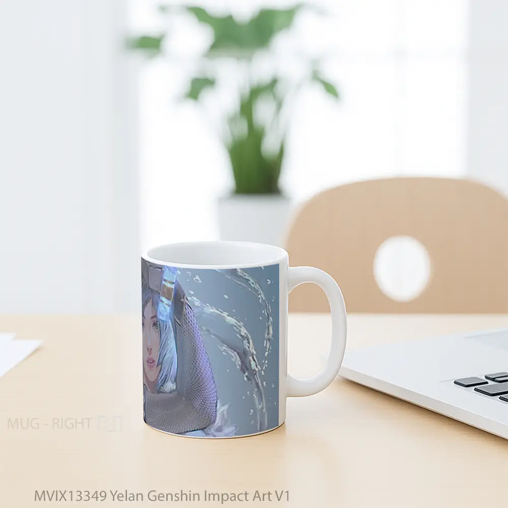 Mug Yelan Genshin Impact Art V1 Cangkir Gamer - All-side / Desain