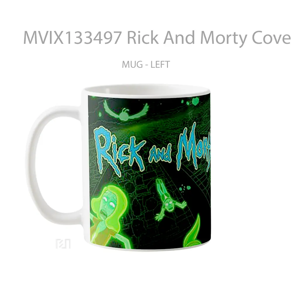 Mug Rick And Morty Cover Gelas Kartun - All-side / Desain