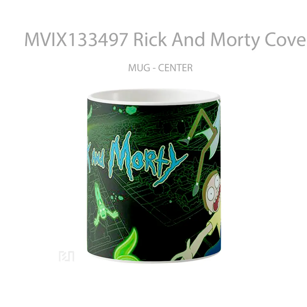 Mug Rick And Morty Cover Gelas Kartun