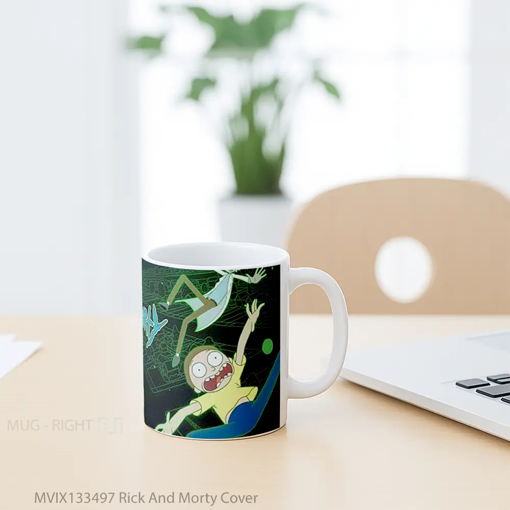 Mug Rick And Morty Cover Gelas Kartun - All-side / Desain