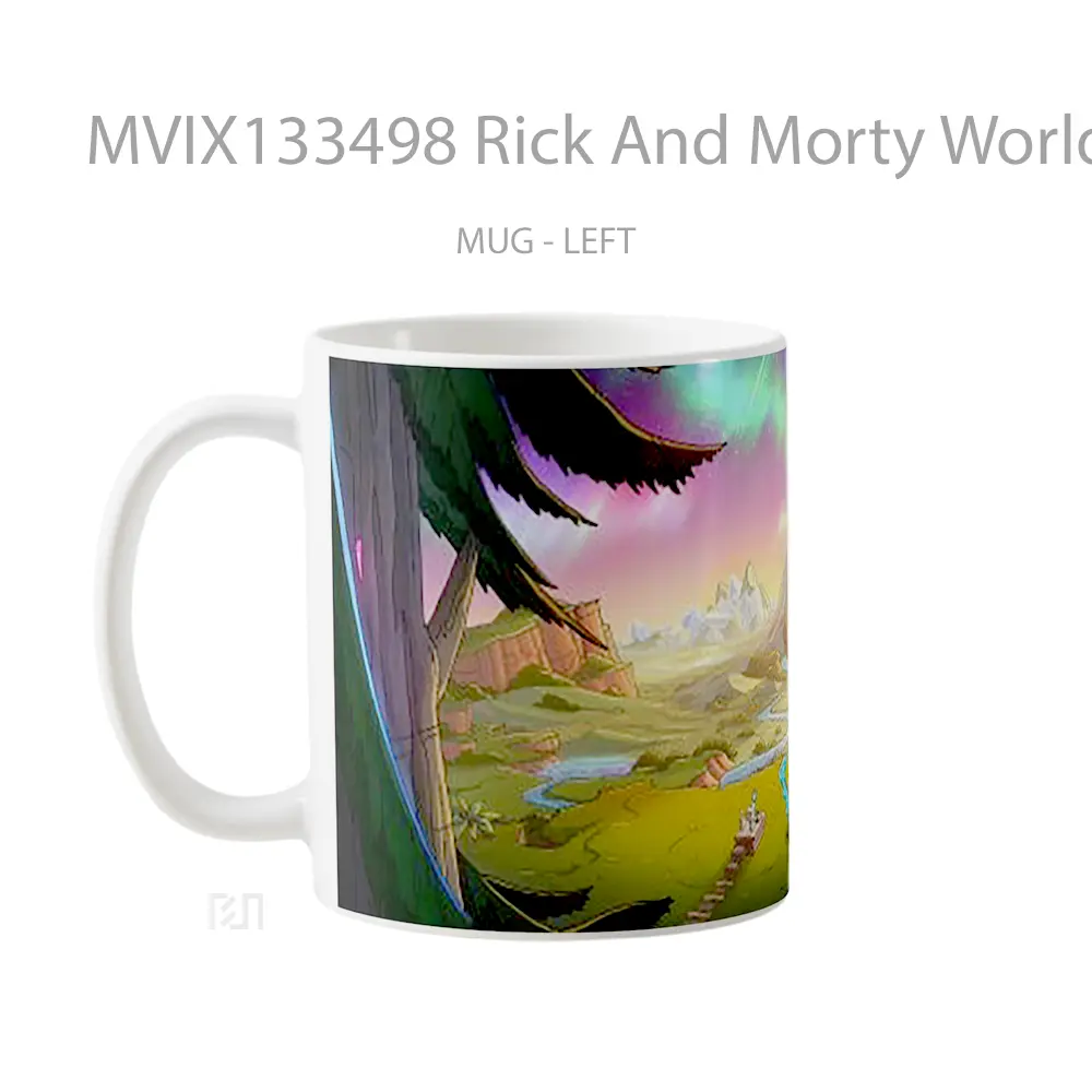 Mug Rick And Morty World Landscape Gelas Pemandangan Alam - All-side / Desain