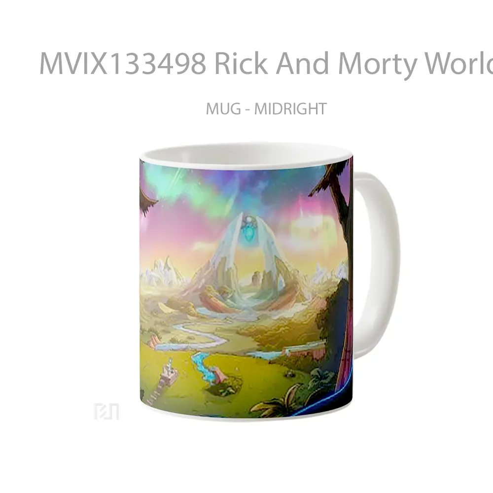 Mug Rick And Morty World Landscape Gelas Pemandangan Alam - All-side / Desain