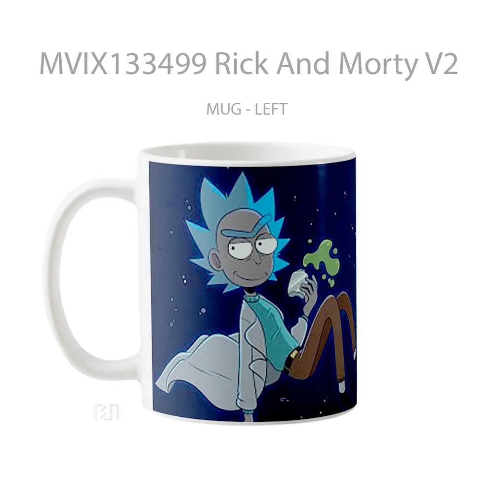 Mug Rick And Morty V2 Gelas Kartun - All-side / Desain