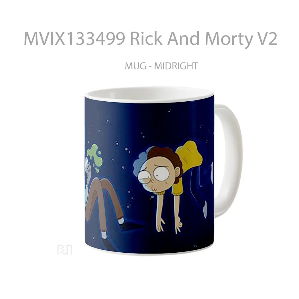 Mug Rick And Morty V2 Gelas Kartun - All-side / Desain