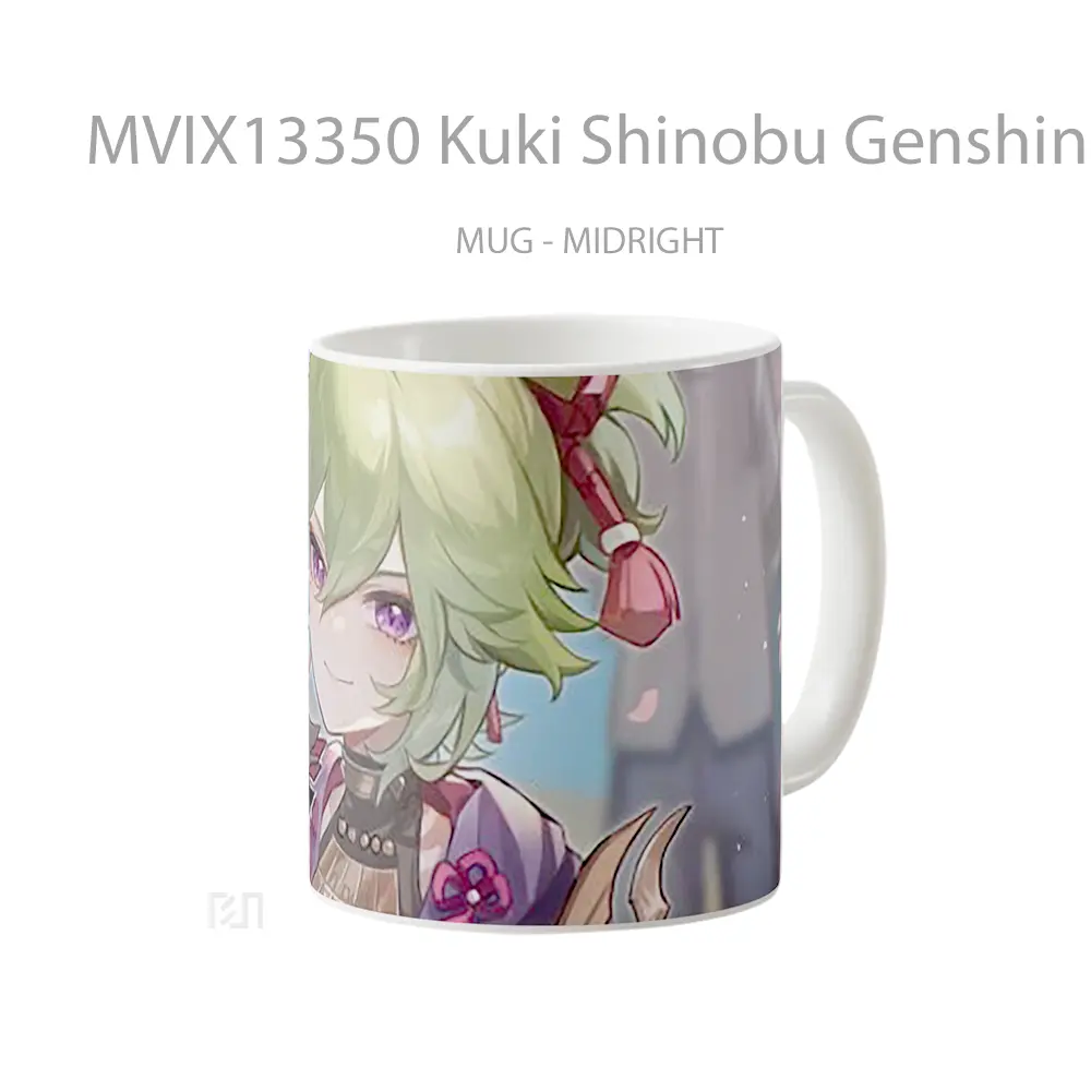 Mug Kuki Shinobu Genshin Impact Cangkir Gamer - All-side / Desain