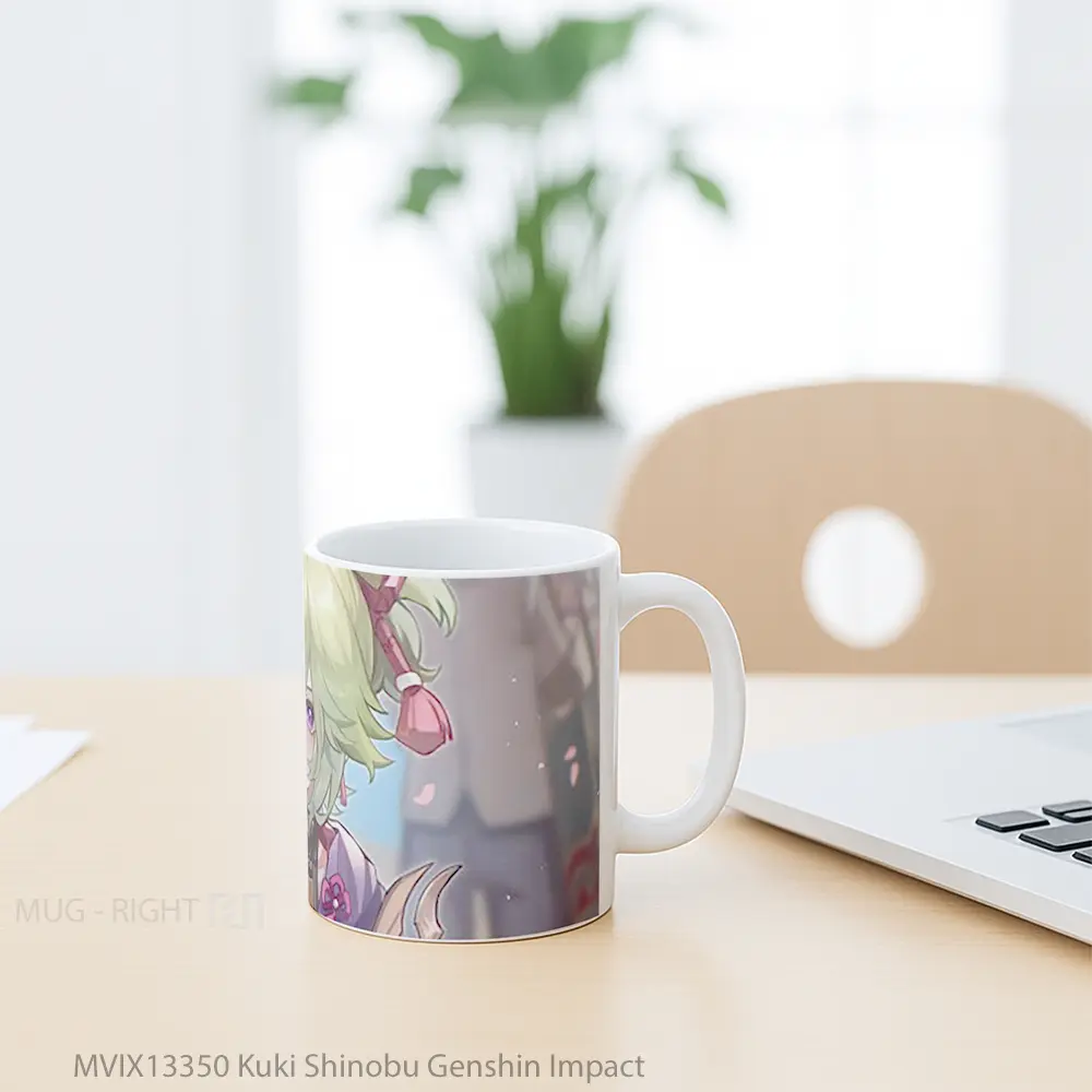 Mug Kuki Shinobu Genshin Impact Cangkir Gamer - All-side / Desain