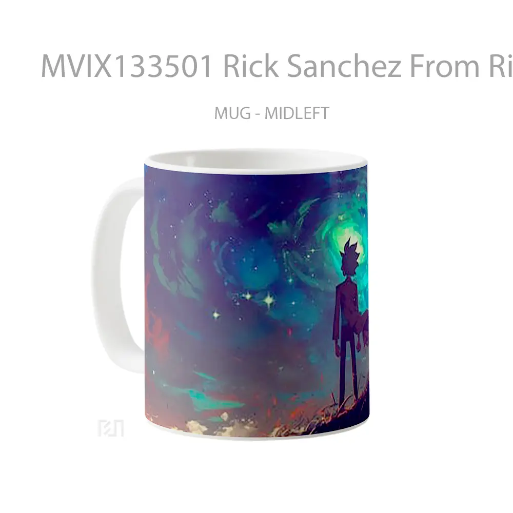 Mug Rick Sanchez From Rick And Morty Gelas Kartun - All-side / Desain
