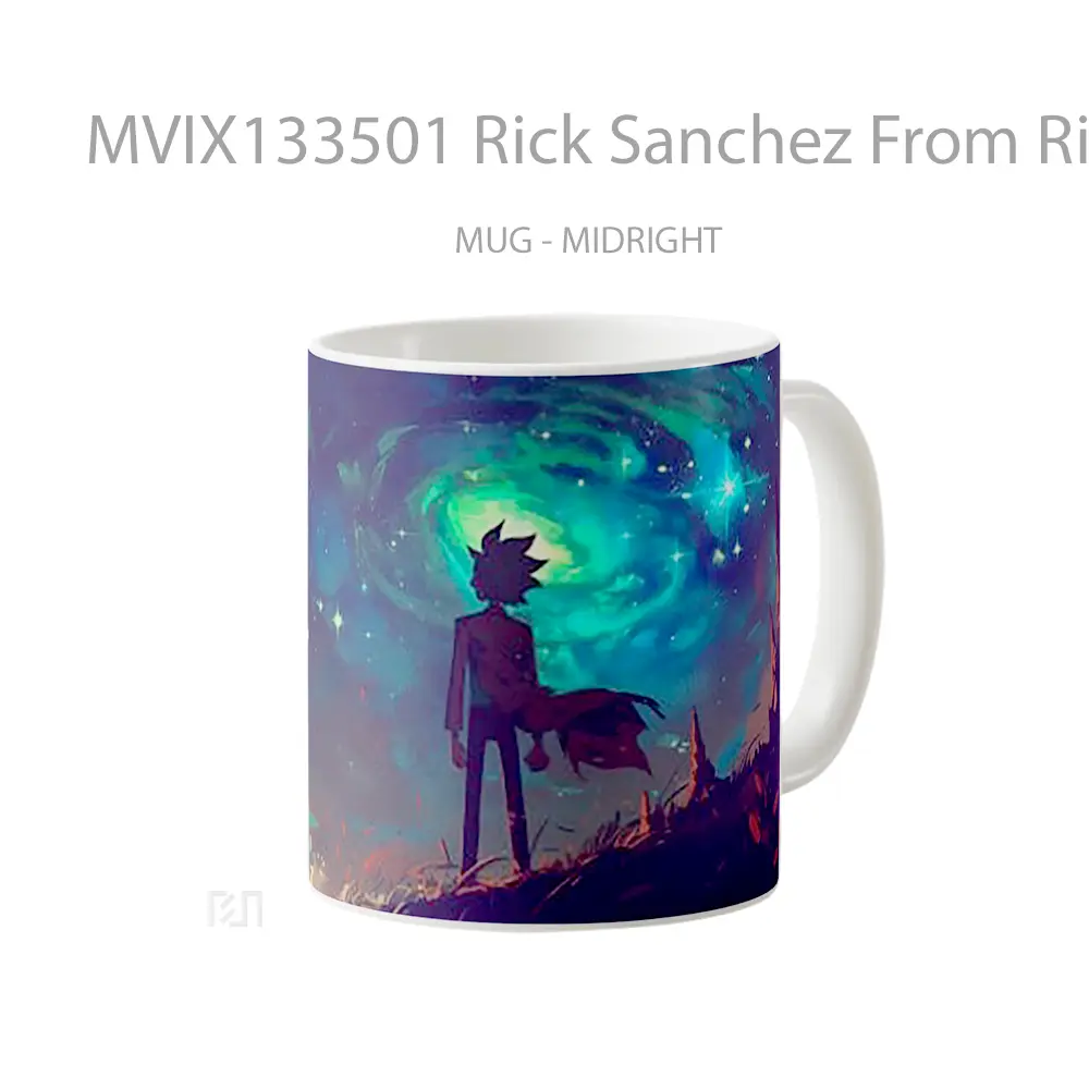 Mug Rick Sanchez From Rick And Morty Gelas Kartun - All-side / Desain