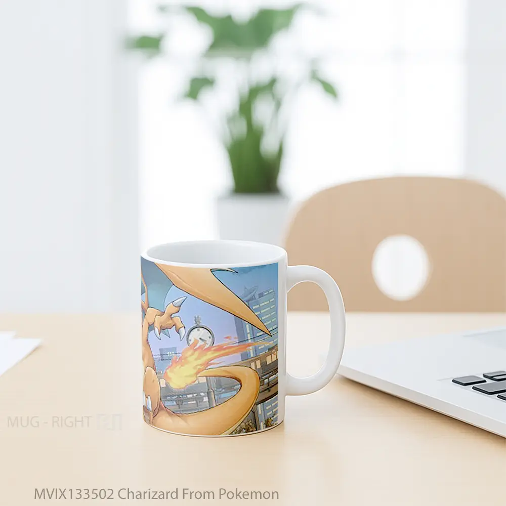 Mug Charizard From Pokemon Cangkir Anime - All-side / Desain