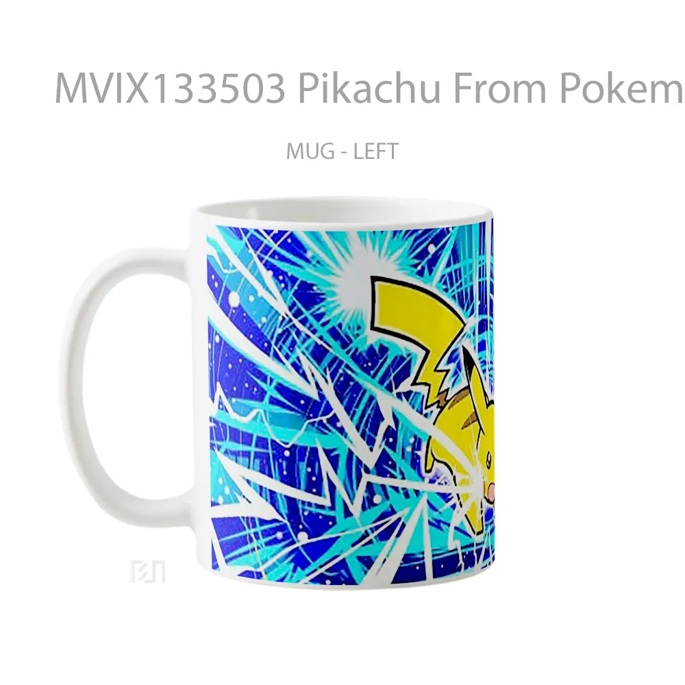 Mug Pikachu From Pokemon Cangkir Anime - All-side / Desain