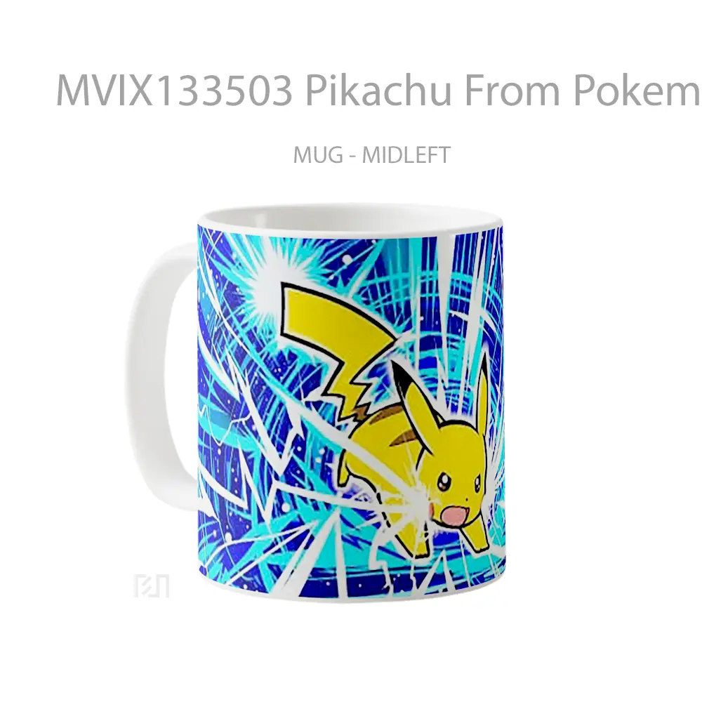 Mug Pikachu From Pokemon Cangkir Anime - All-side / Desain