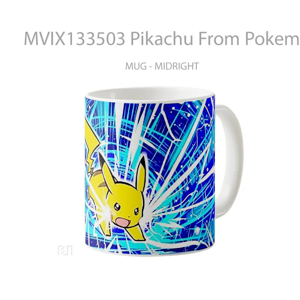 Mug Pikachu From Pokemon Cangkir Anime - All-side / Desain